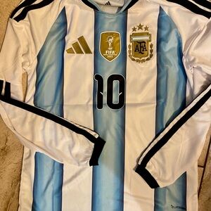 Argentina Soccer Jersey - Messi long sleeves  - just in time for the World Cup
